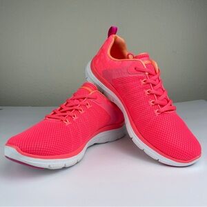 Skechers Flex Appeal 4.0 Elegant Ways Sz 8 W EU 38 Womens Running Shoe Neon Pink